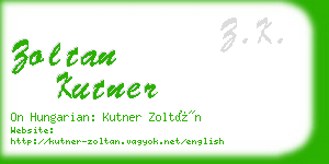 zoltan kutner business card